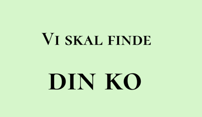 Vi skal finde din ko